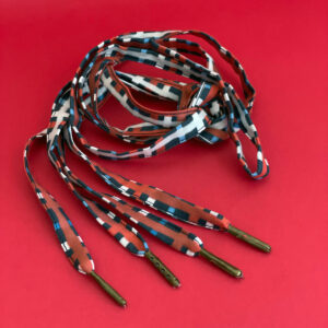 lacets en tissu faits main motif carreaux Axel